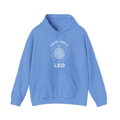 LEAD LIKE a Leo #2 - Heavy Hooded Sweatshirt - White/Black
