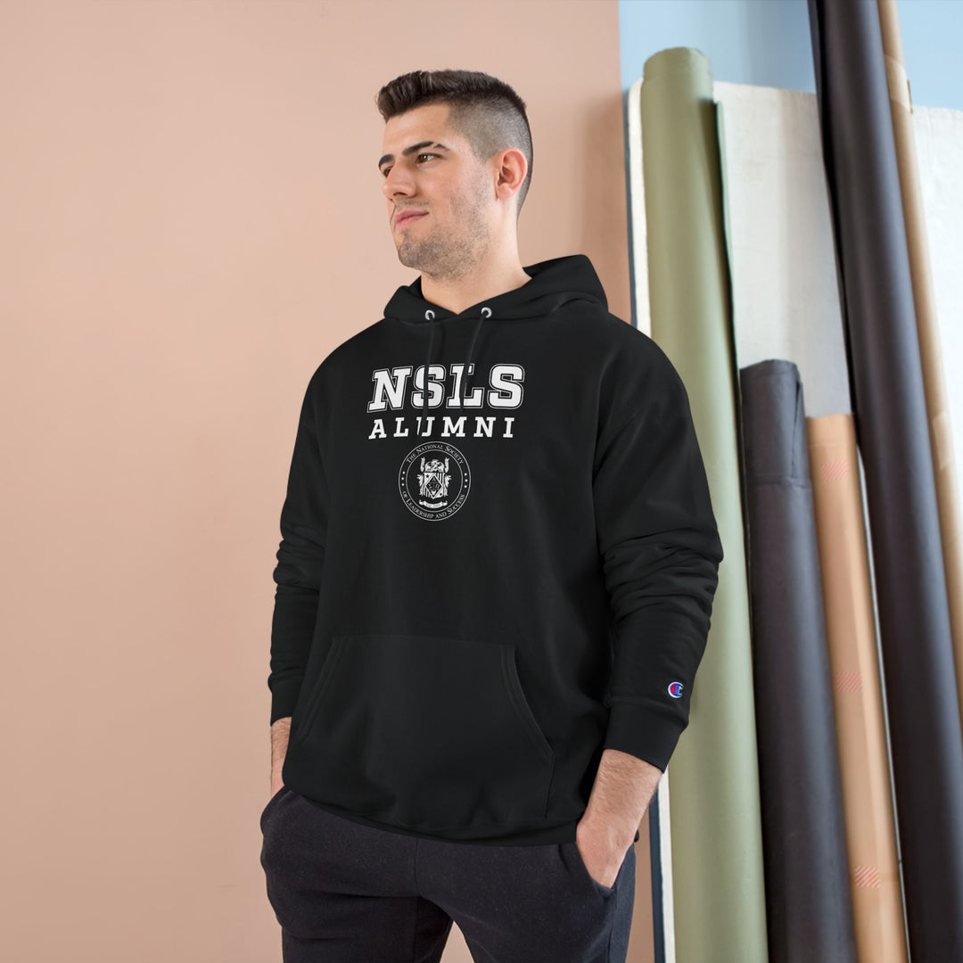 NSLS Champion Alumni Logo Stack Hoodie - Black/Navy