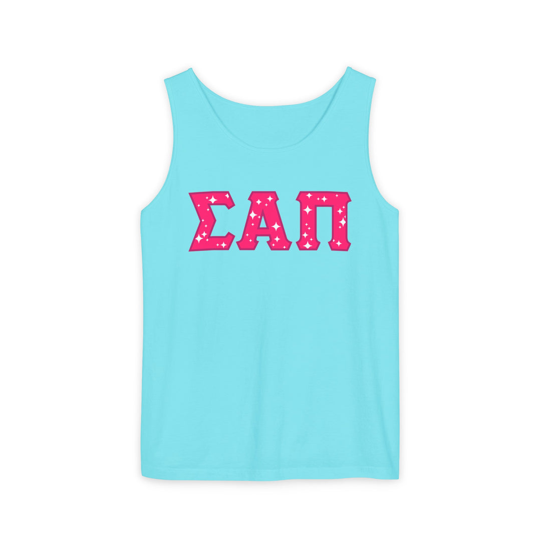 Sigma Alpha Pi Tank Top - Pink logo