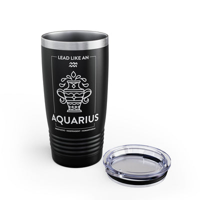 LEAD LIKE an Aquarius #1 - Black Ringneck Tumbler, 20oz