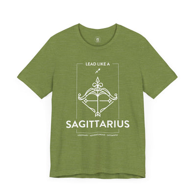 Lead Like a Sagittarius #1 - White on Heather Colors