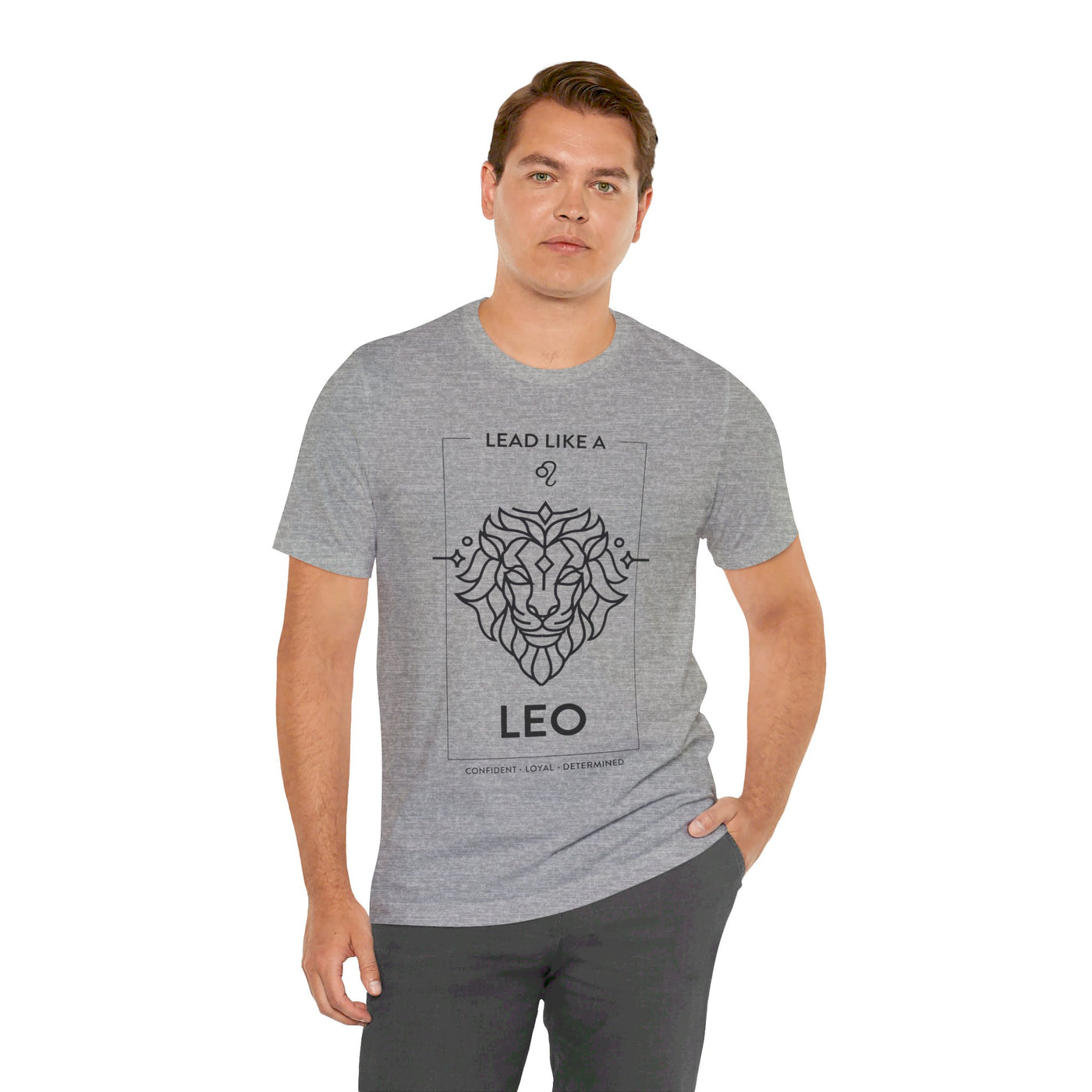 Lead Like a Leo #1 - Black on Heather Colors