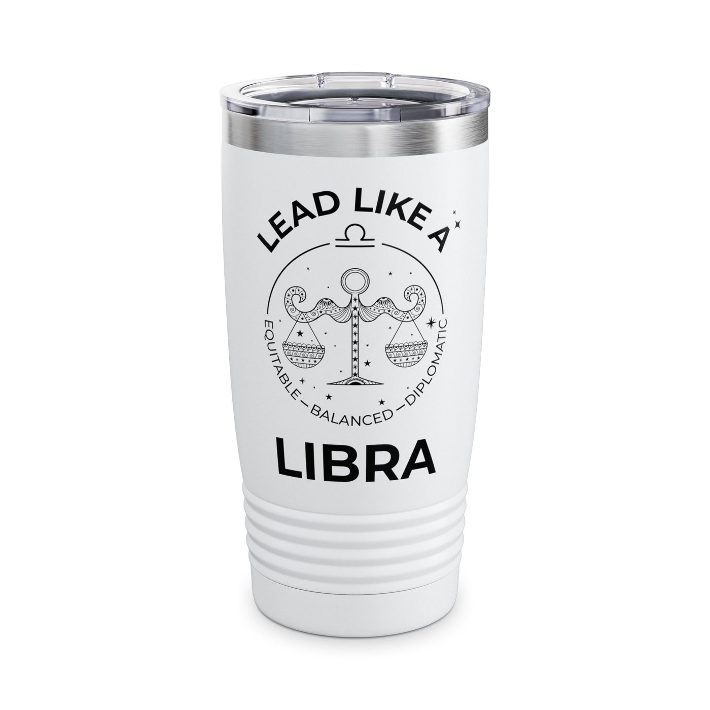 Lead Like a Libra #2 - White Ringneck Tumbler, 20oz