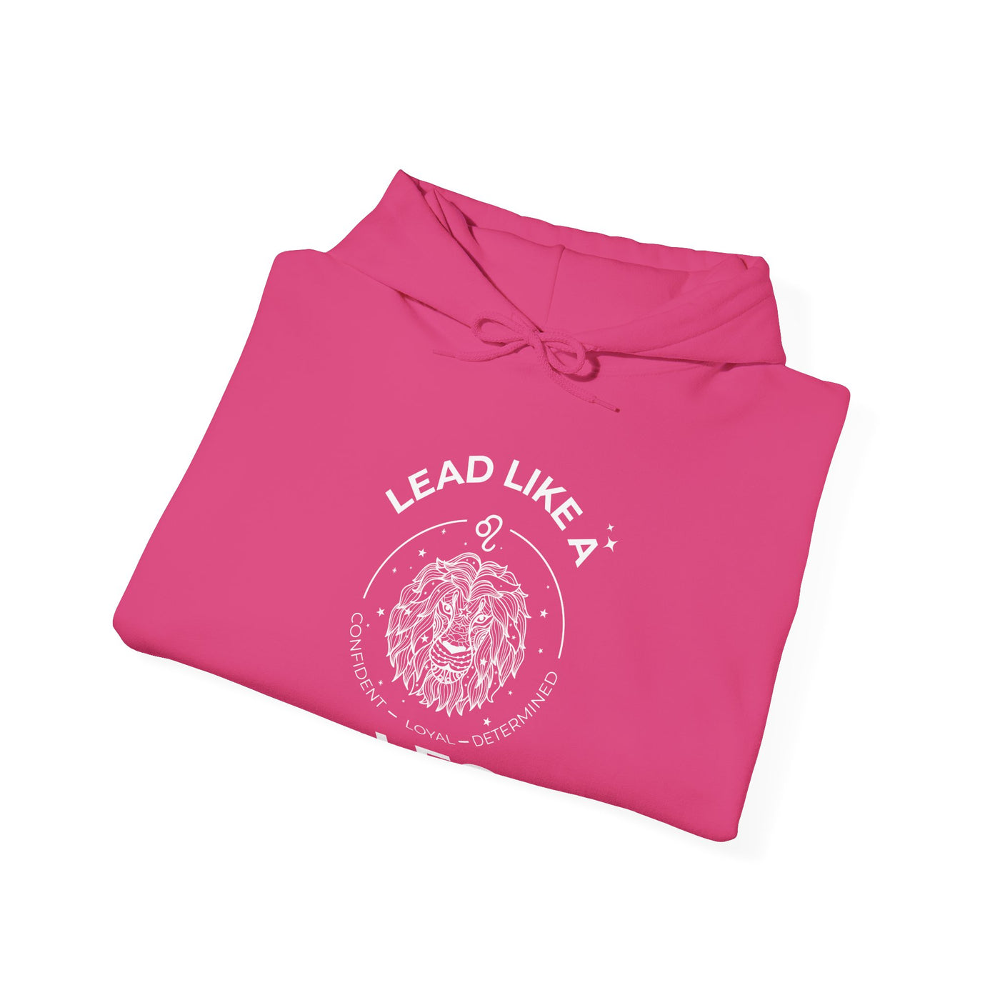 LEAD LIKE a Leo #2 - Heavy Hooded Sweatshirt - White/Black