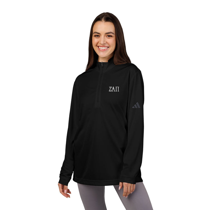 adidas® Embroidered Quarter-Zip Pullover - ΣΑΠ