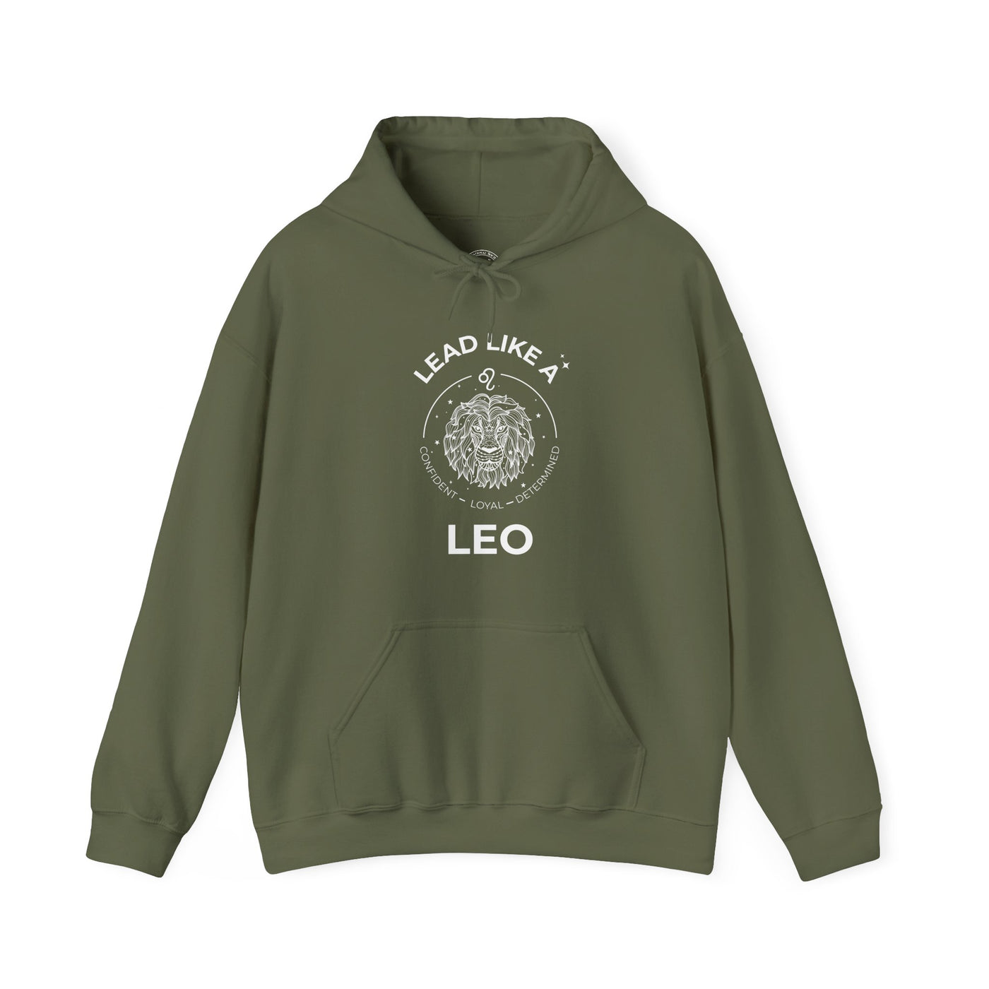LEAD LIKE a Leo #2 - Heavy Hooded Sweatshirt - White/Black