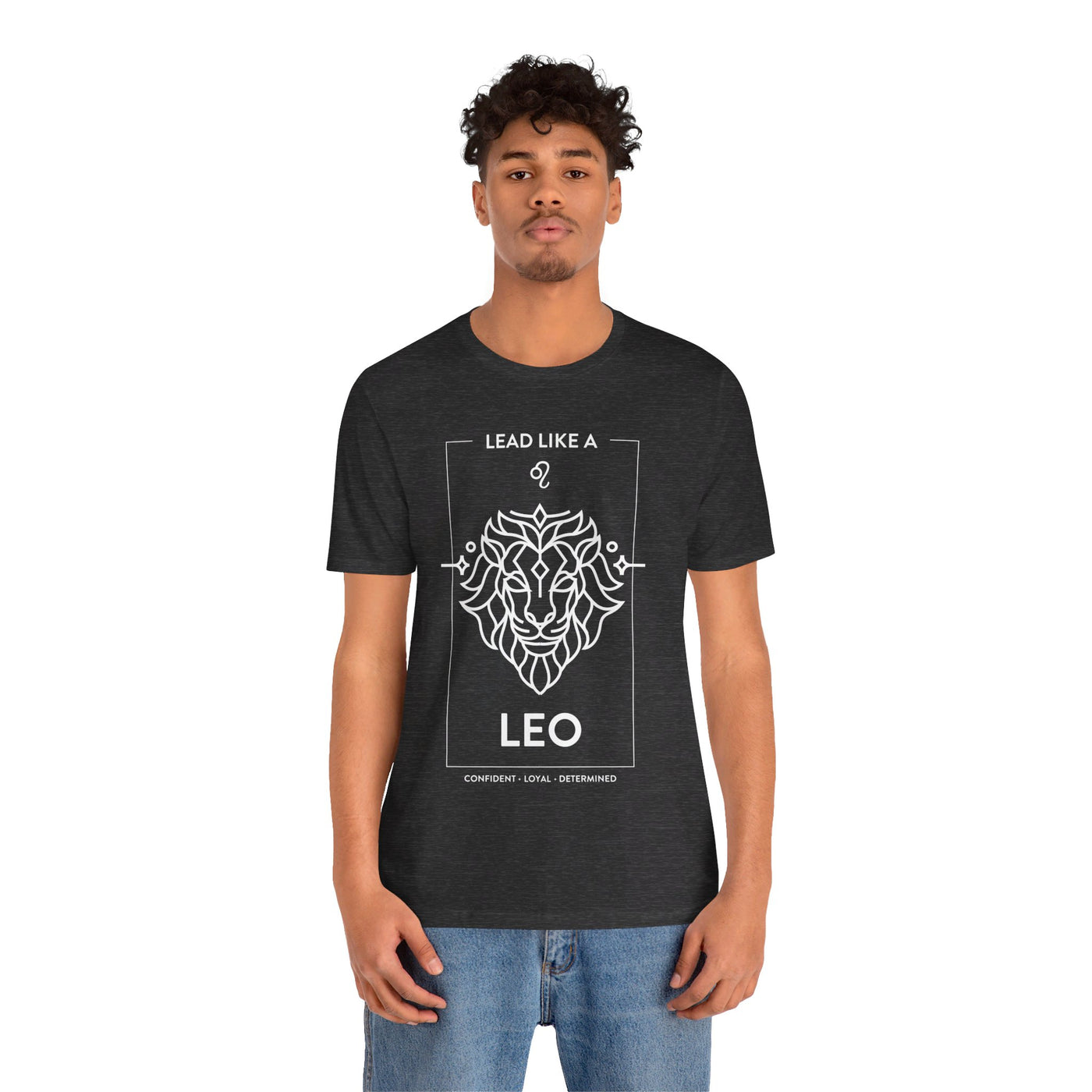 Lead Like a Leo #1 - White on Heather Colors