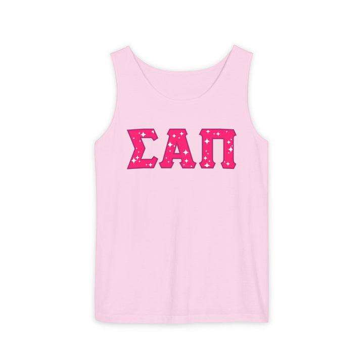 Sigma Alpha Pi Tank Top - Pink logo