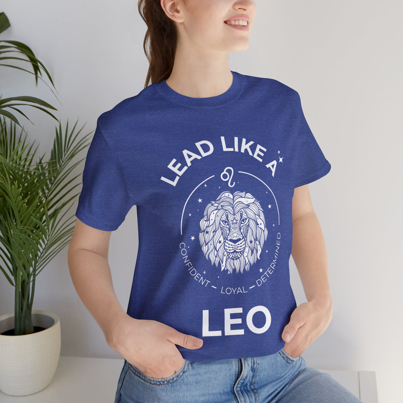 Lead Like a Leo #2 - White on Heather Colors