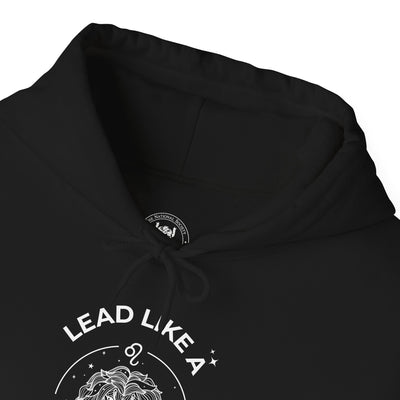 LEAD LIKE a Leo #2 - Heavy Hooded Sweatshirt - White/Black