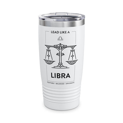 Lead Like a Libra #1 - White Ringneck Tumbler, 20oz