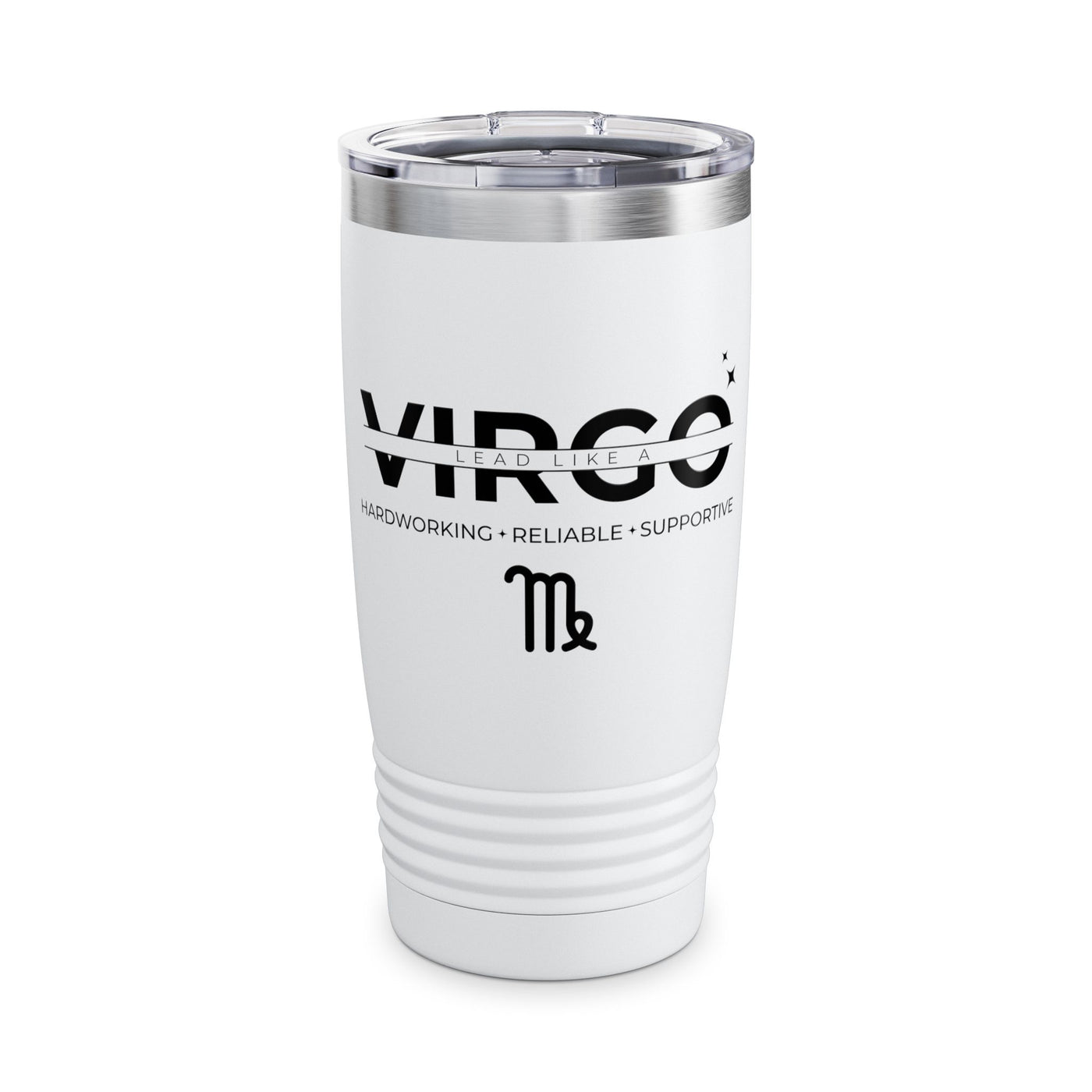 Lead Like a Virgo #3 - White Ringneck Tumbler, 20oz