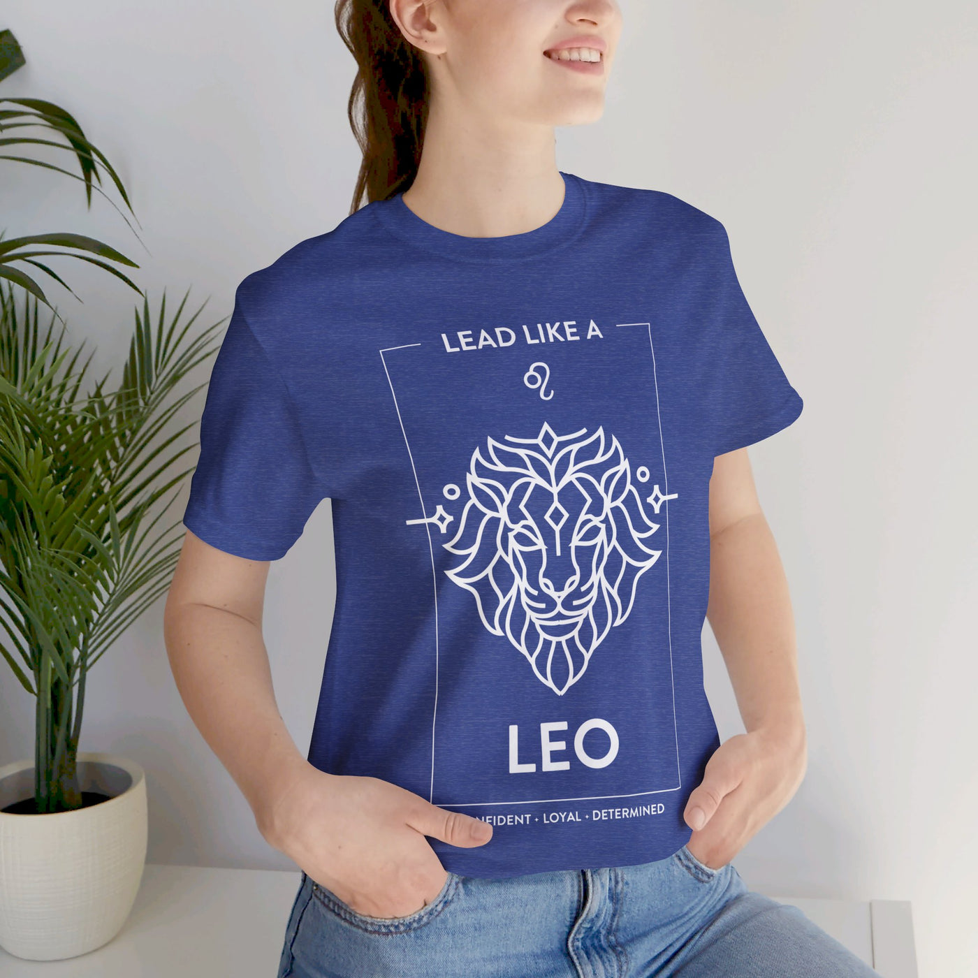 Lead Like a Leo #1 - White on Heather Colors