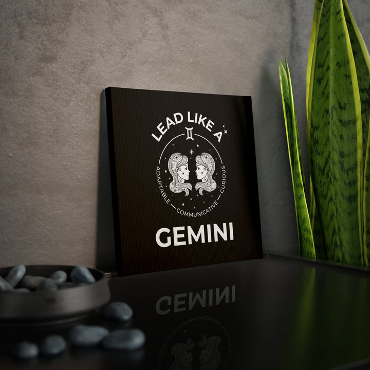 Gemini Motivational Canvas Photo Tile - Lead Like a Gemini Wall