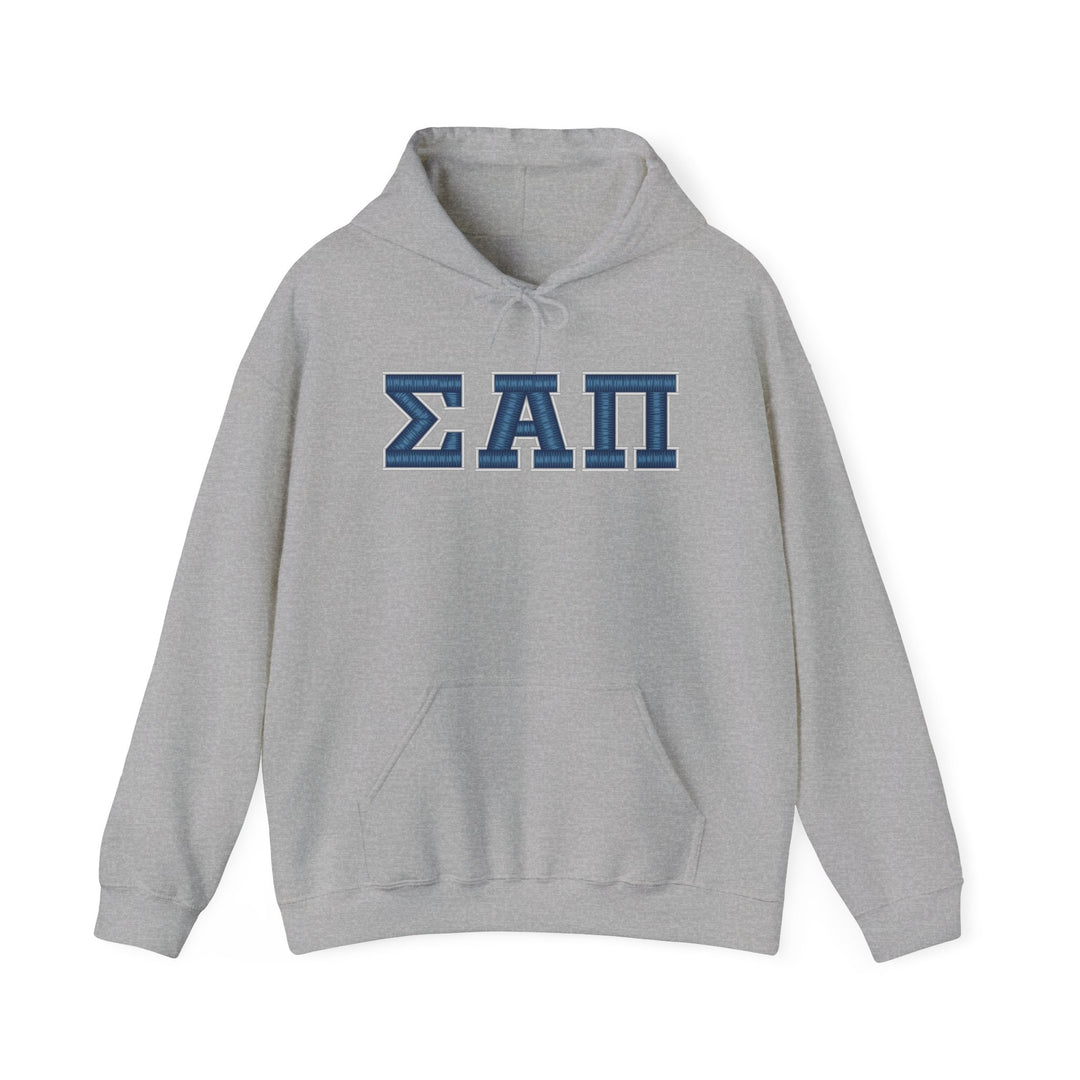Sigma Alpha Pi Heavy Hooded Sweatshirt - Blue &