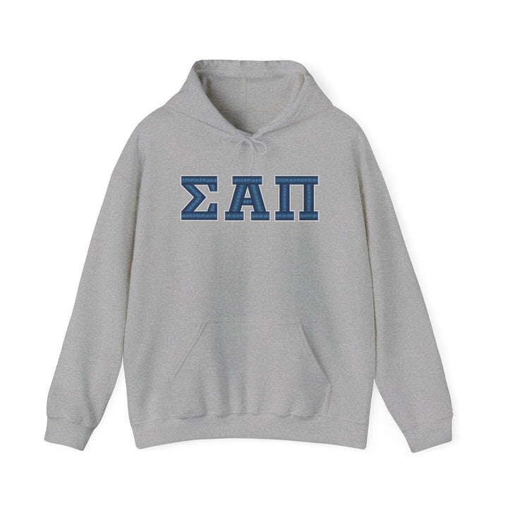 Sigma Alpha Pi Heavy Hooded Sweatshirt - Blue &