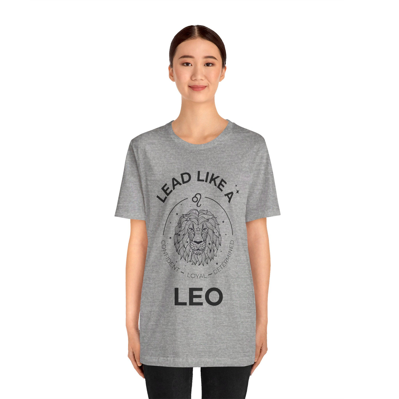 Lead Like a Leo #2 - Black on Heather Colors