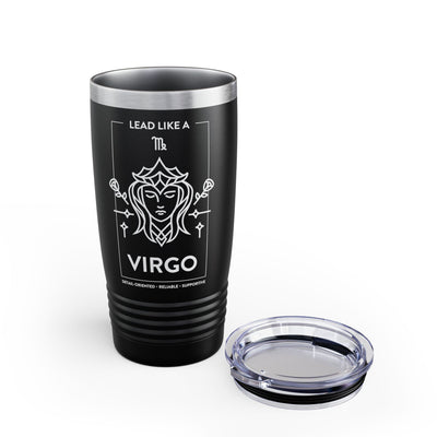 Lead Like a Virgo #1 - Black Ringneck Tumbler, 20oz