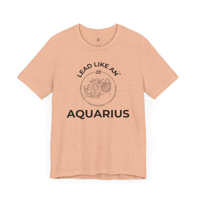 Lead Like an Aquarius #2 - Black on Heather Colors