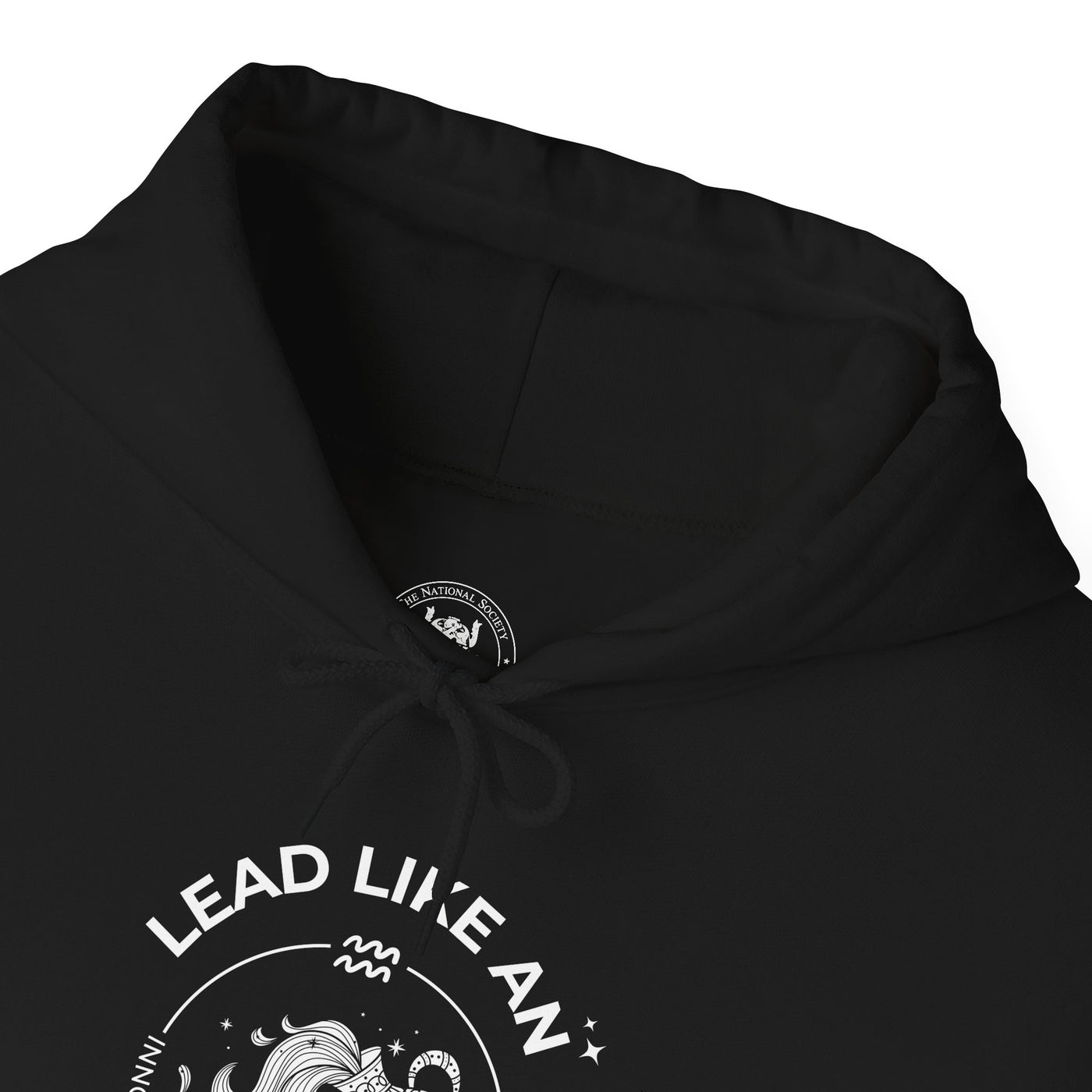 LEAD LIKE an Aquarius #2 - Heavy Hooded Sweatshirt - White/Black