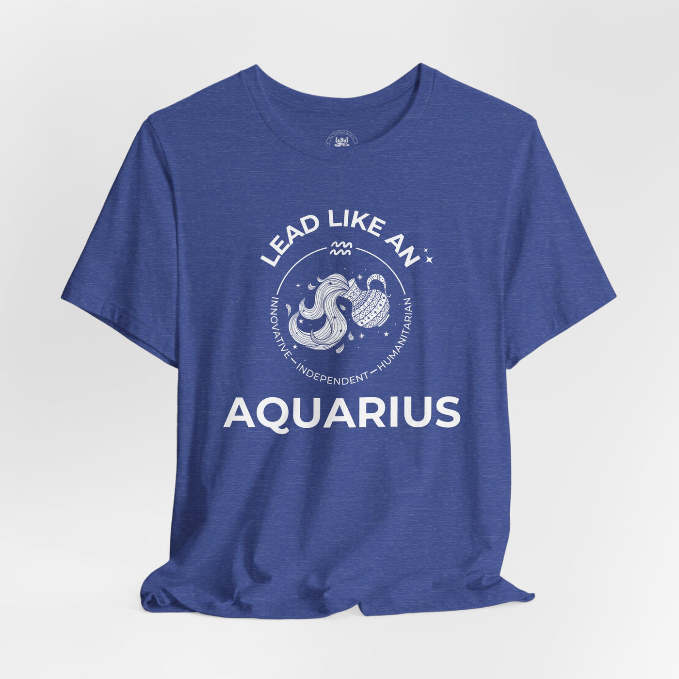 LEAD LIKE an Aquarius #2 - White on Heather Colors