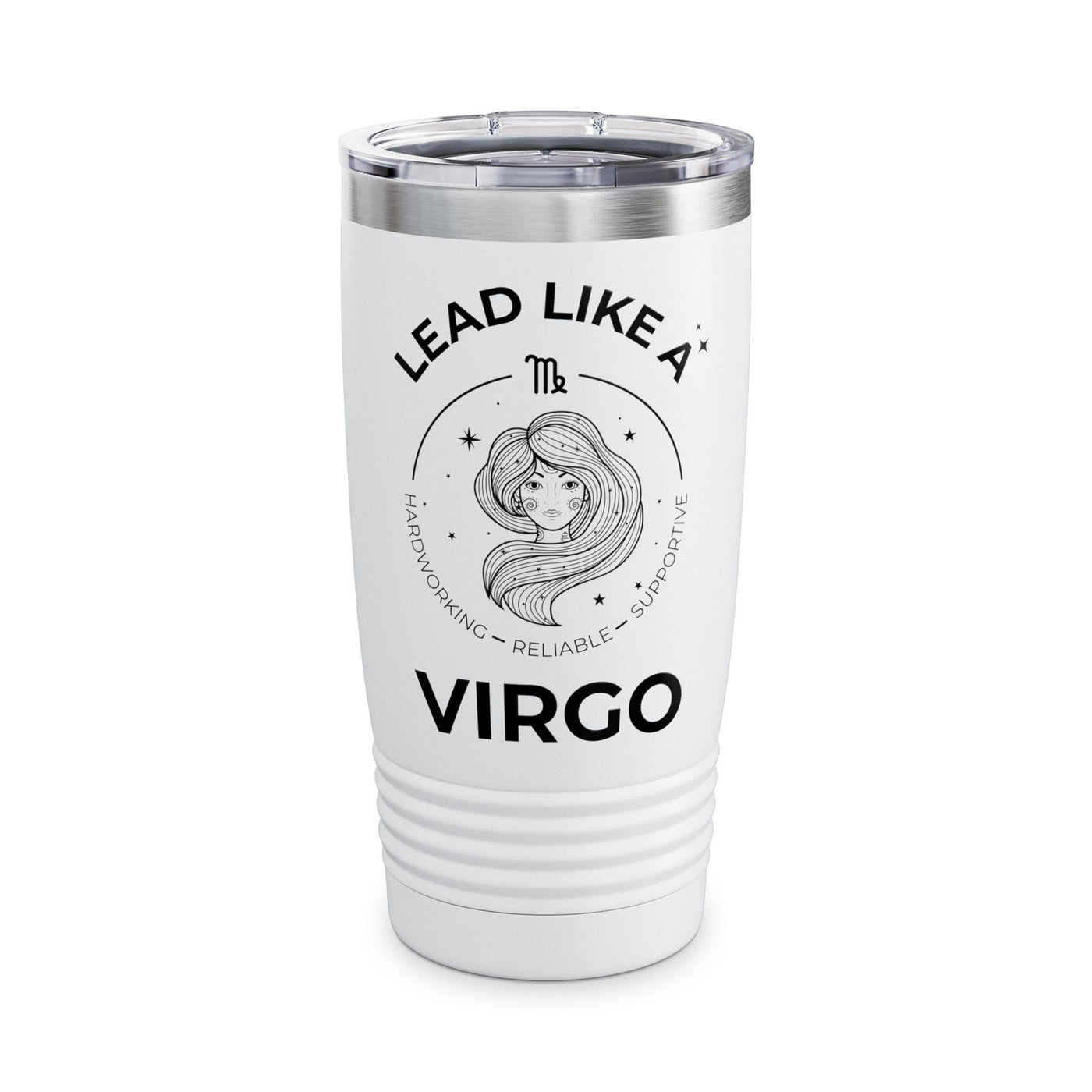 Lead Like a Virgo #2 - White Ringneck Tumbler, 20oz