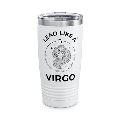 Lead Like a Virgo #2 - White Ringneck Tumbler, 20oz