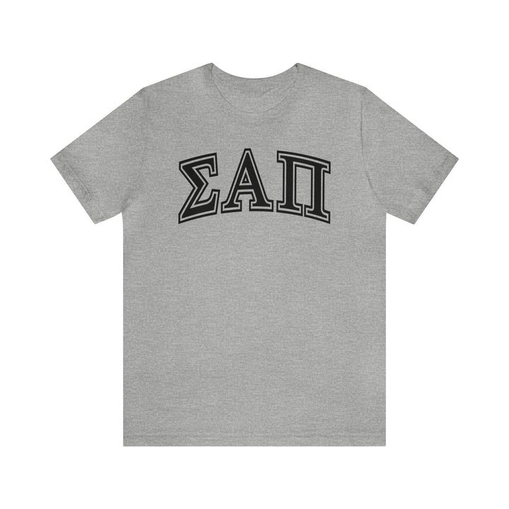 Sigma Alpha Pi Tee -  Black on Heather Grey