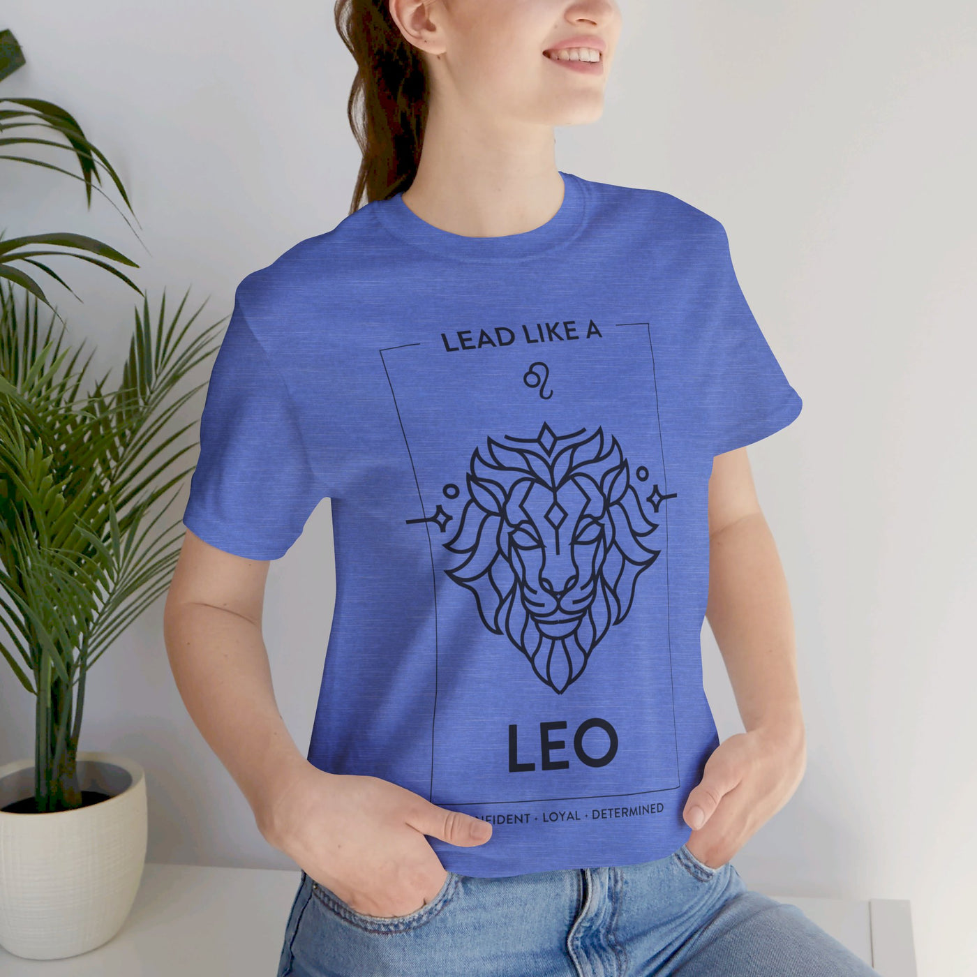 Lead Like a Leo #1 - Black on Heather Colors