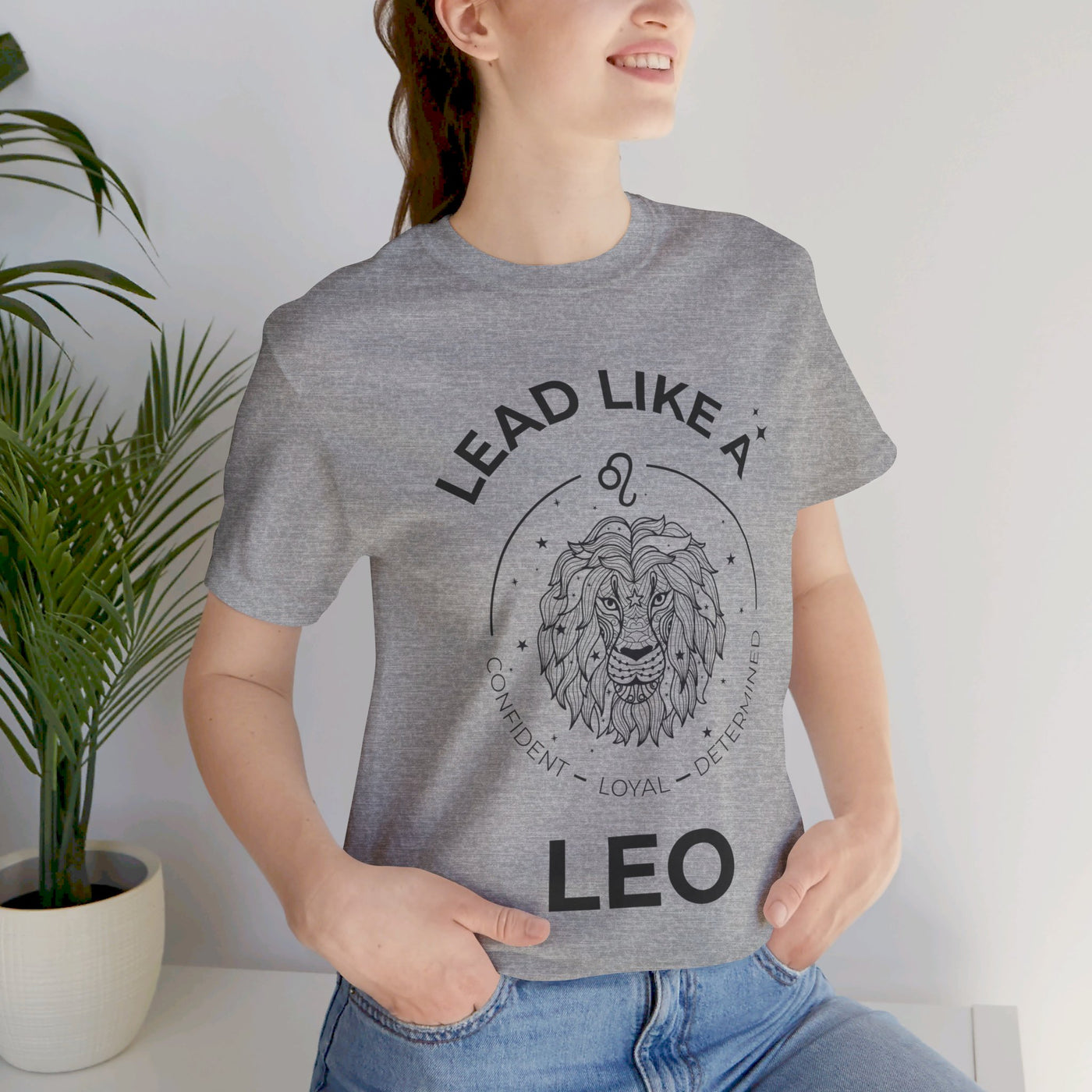 Lead Like a Leo #2 - Black on Heather Colors