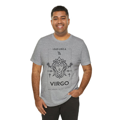 Lead Like a Virgo #1 - Black on Heather Colors