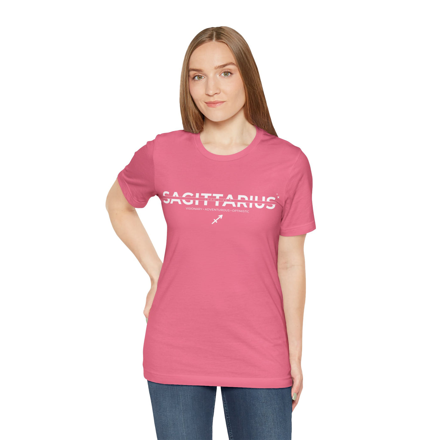 Lead Like a Sagittarius #3 - White on Heather Colors