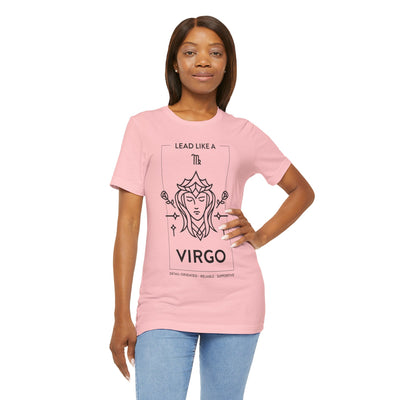 Lead Like a Virgo #1 - Black on Heather Colors