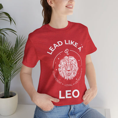 Lead Like a Leo #2 - White on Heather Colors