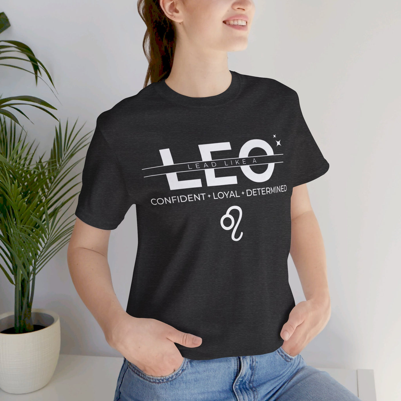 Lead Like a Leo #3 - White on Heather Colors