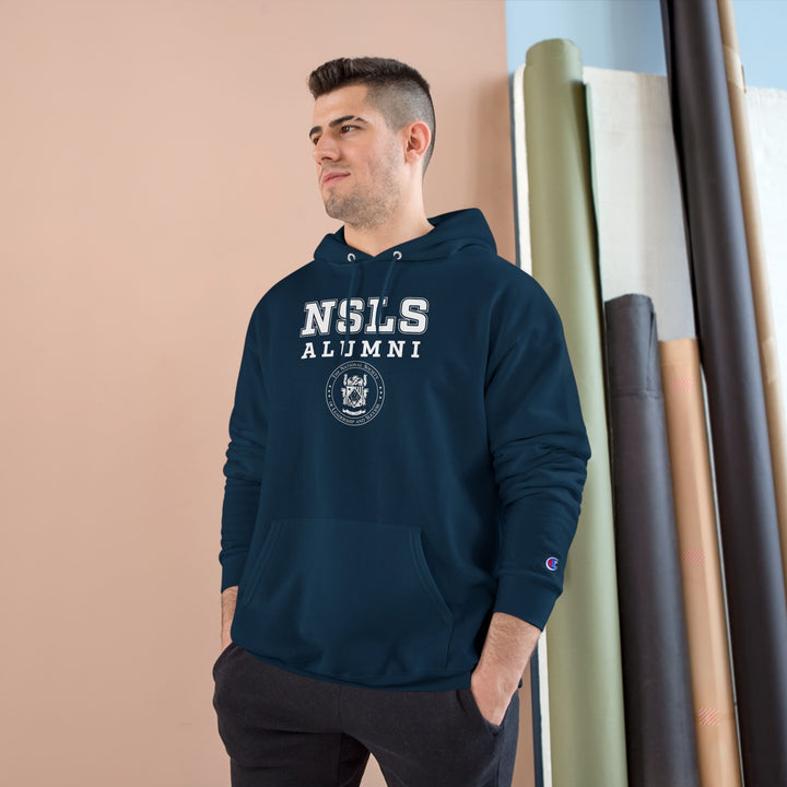 NSLS Champion Alumni Logo Stack Hoodie - Black/Navy