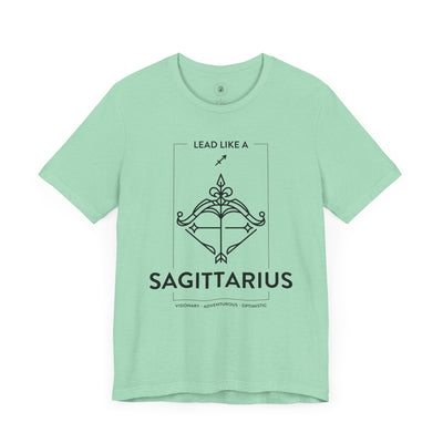 Lead Like a Sagittarius #1 - Black on Heather Colors