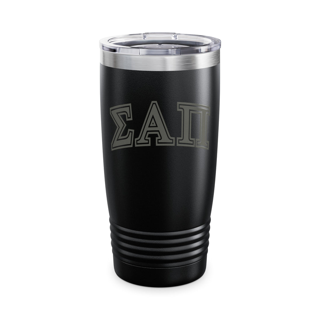 Sigma Alpha Pi - Ringneck Tumbler, 20oz - Grey/White/Black