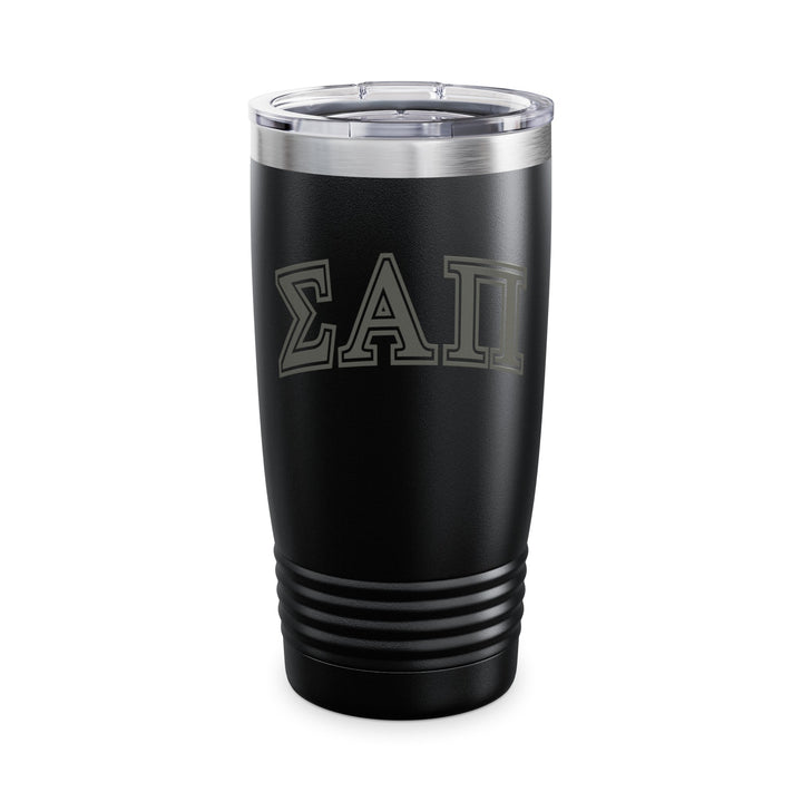 Sigma Alpha Pi - Ringneck Tumbler, 20oz - Grey/White/Black