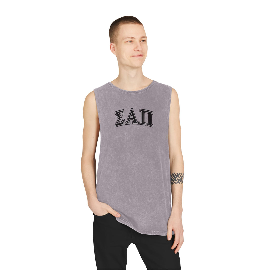 Sigma Alpha Pi Unisex Stonewash Tank Top