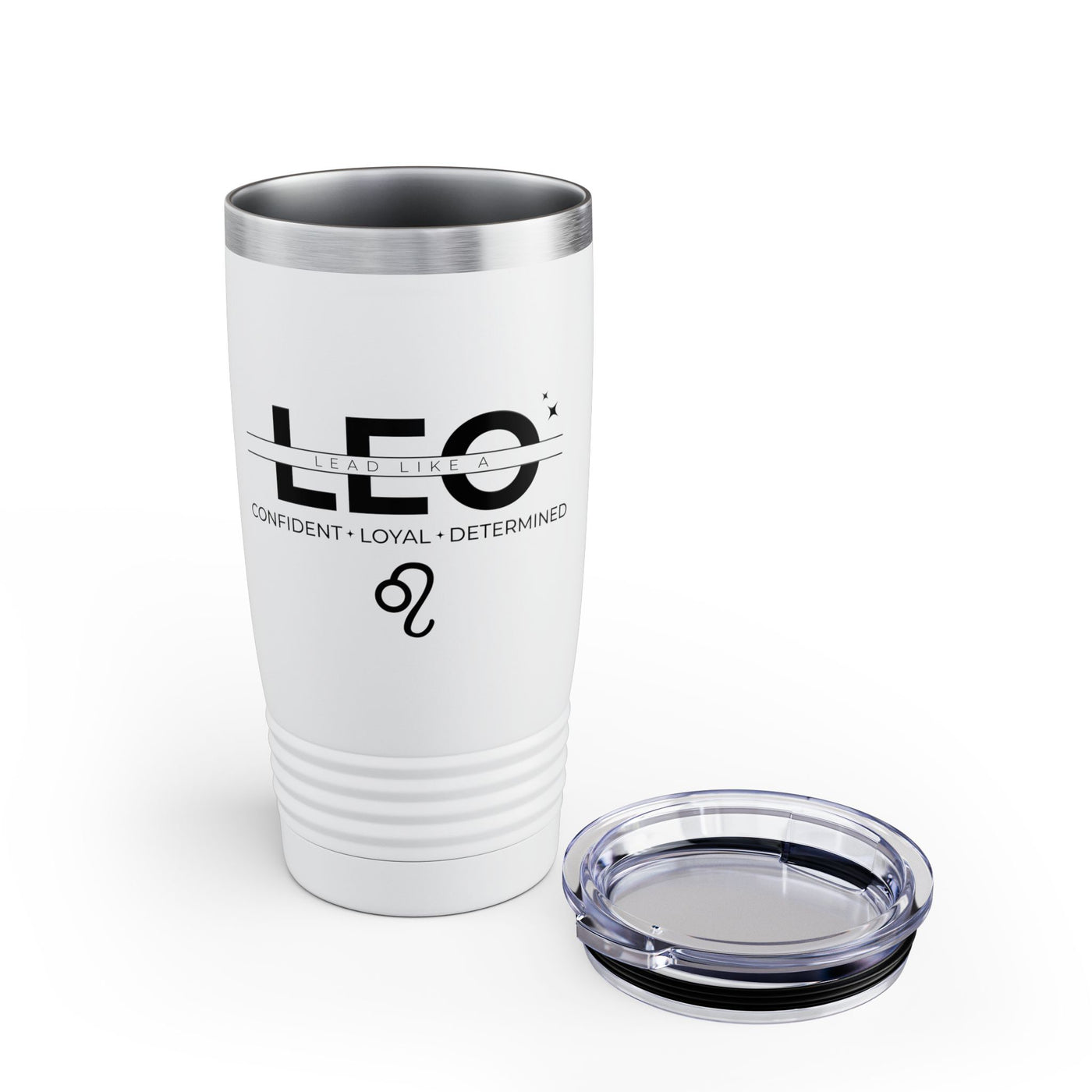 Lead Like a Leo #3 - White Ringneck Tumbler, 20oz