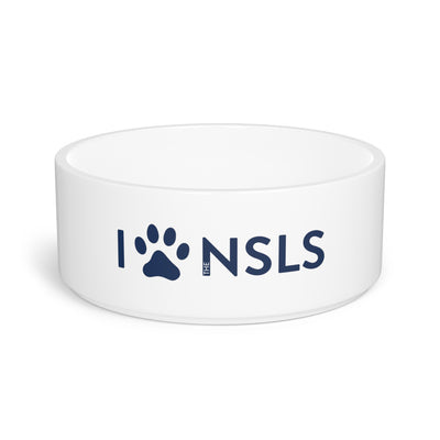 NSLS Pet Bowl - White with Blue