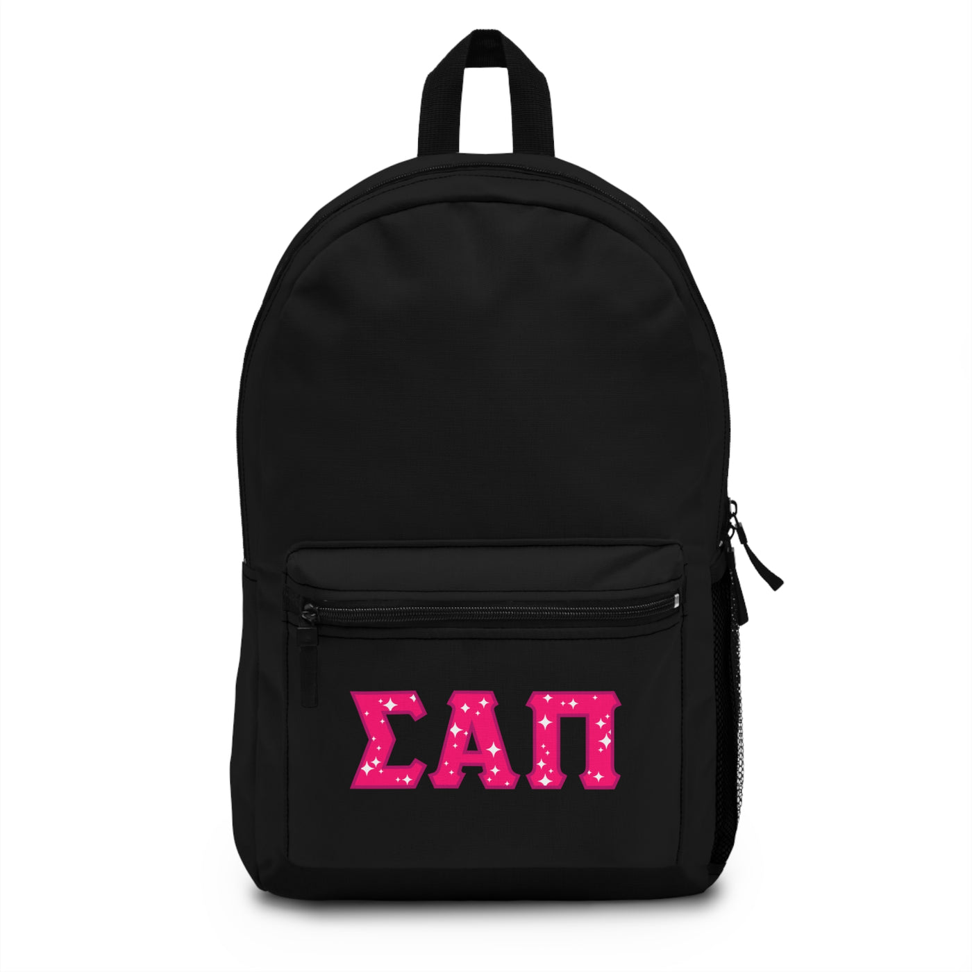 Sigma Alpha Pi Backpack - Pink on Black