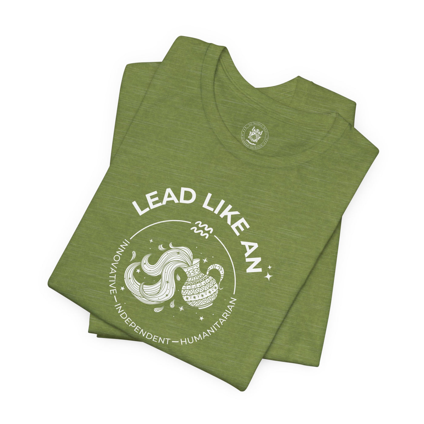 LEAD LIKE an Aquarius #2 - White on Heather Colors