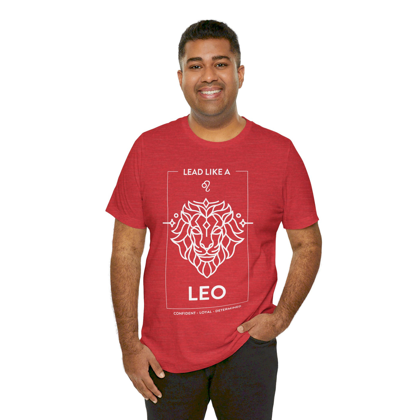 Lead Like a Leo #1 - White on Heather Colors