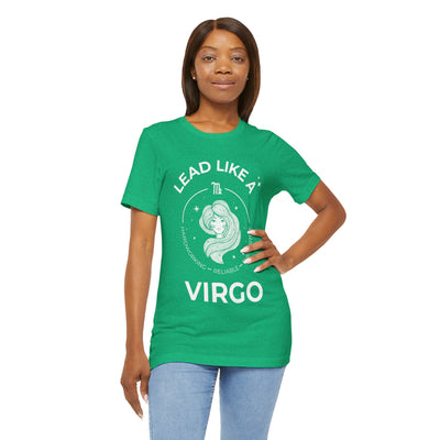 Lead Like a Virgo #2 - White on Heather Colors