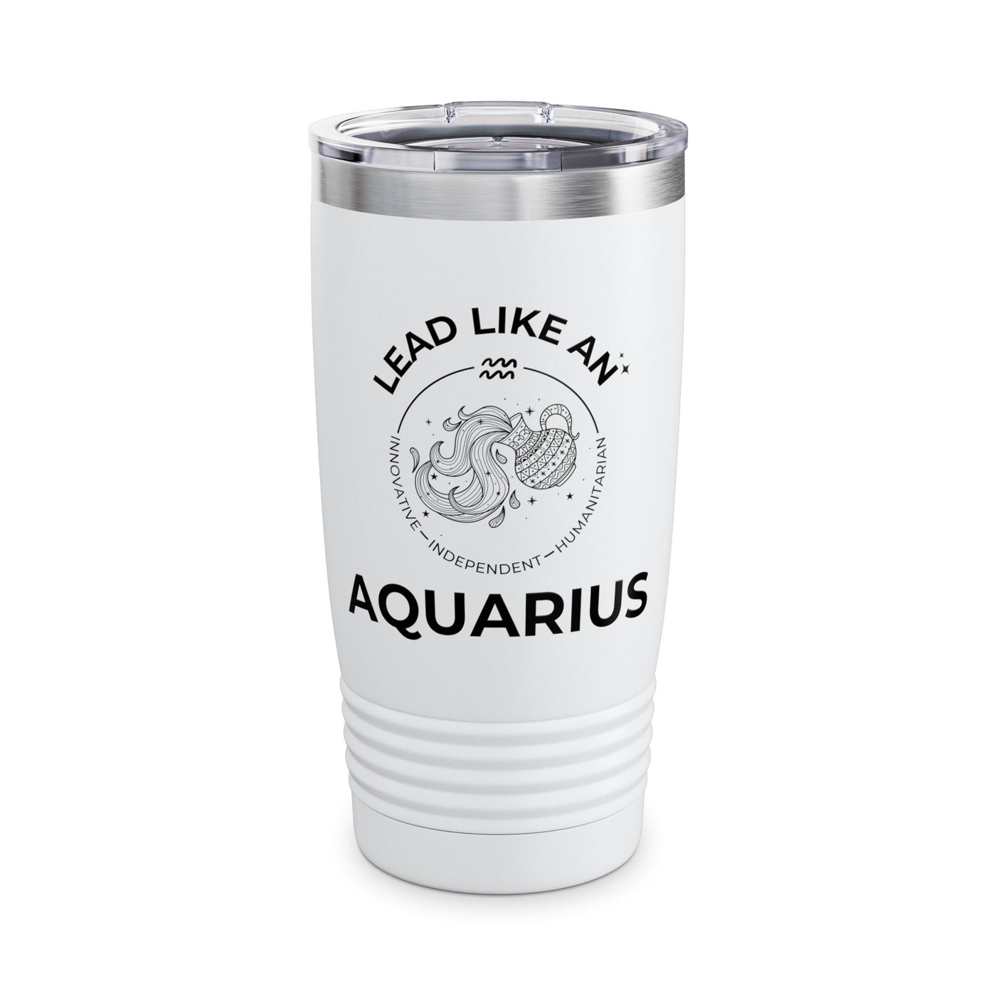 LEAD LIKE an Aquarius #2 - White Ringneck Tumbler, 20oz