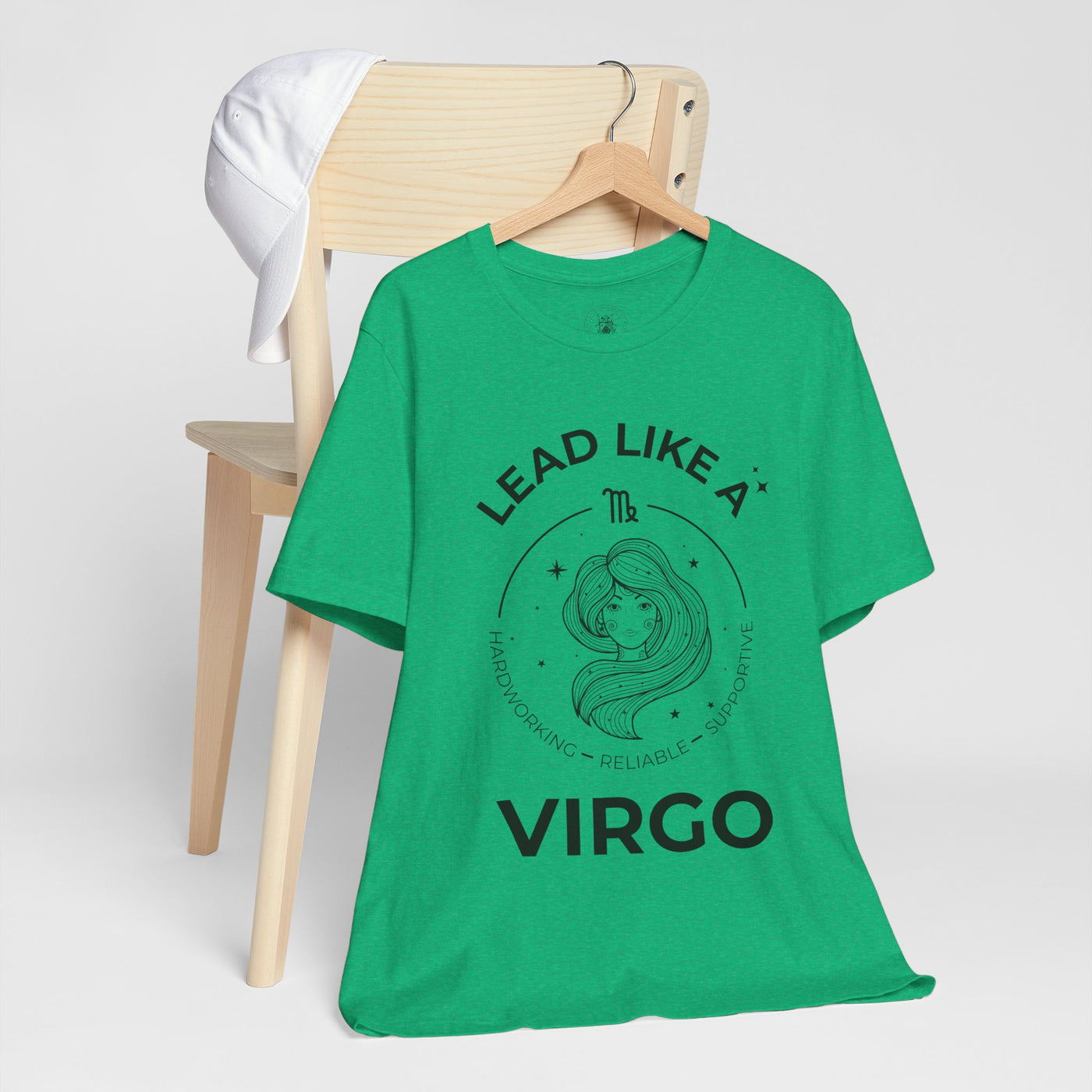 Lead Like a Virgo #2 - Black on Heather Colors