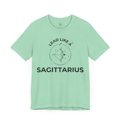 Lead Like a Sagittarius #2 - Black on Heather Colors