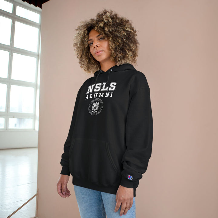 NSLS Champion Alumni Logo Stack Hoodie - Black/Navy